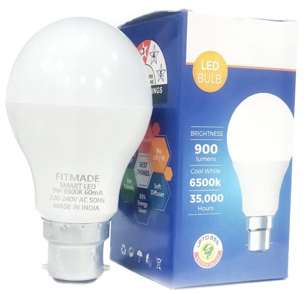 fitmade Smart White LED Bulb 9-Watt (Pack of 6)