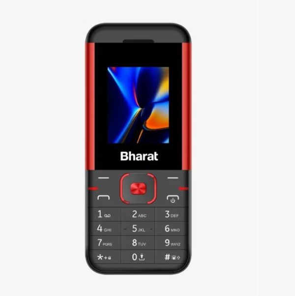 JioBharat K1 Karbonn 4G Keypad Phone with JioCinema, JioSaavn, JioPay (UPI), Long Lasting Battery, LED Torch, Digital Camera, White & Red, Locked for JioNetwork