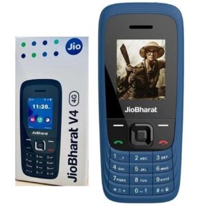 JIO JioBharat V4 4G Keypad Phone with Safety Shield Feature, JioTV, JioHotstar, JioSaavn, JioPay (UPI & SoundPay), LED Torch, Digital Camera, 1000mAh Battery | Blue