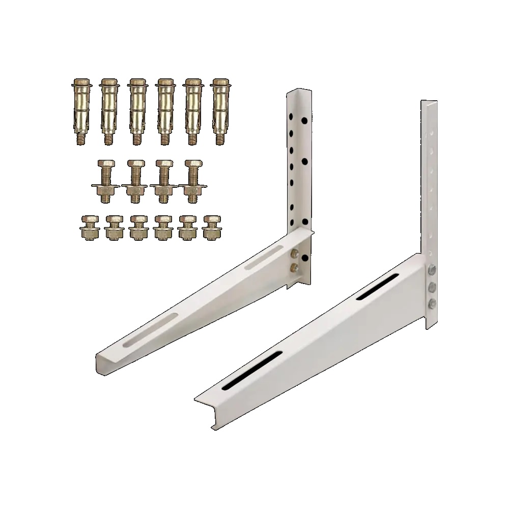 Heavy Duty Split AC stand | Rust Proof Iron Air Conditioner Outdoor Unit Mounting Bracket, Supports upto 200kg weight | Air Conditioner Stand Comes with Necessary Wall Fittings
