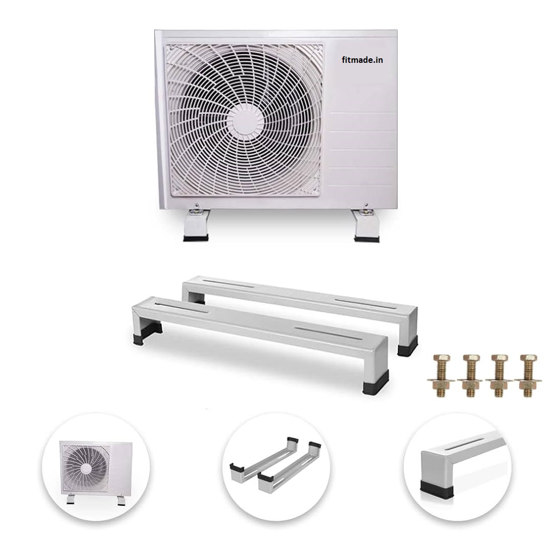 Heavy Duty Split AC Outdoor Stand, Rust Proof Iron Air Conditioner Outdoor Unit, Supports upto 200kg weight